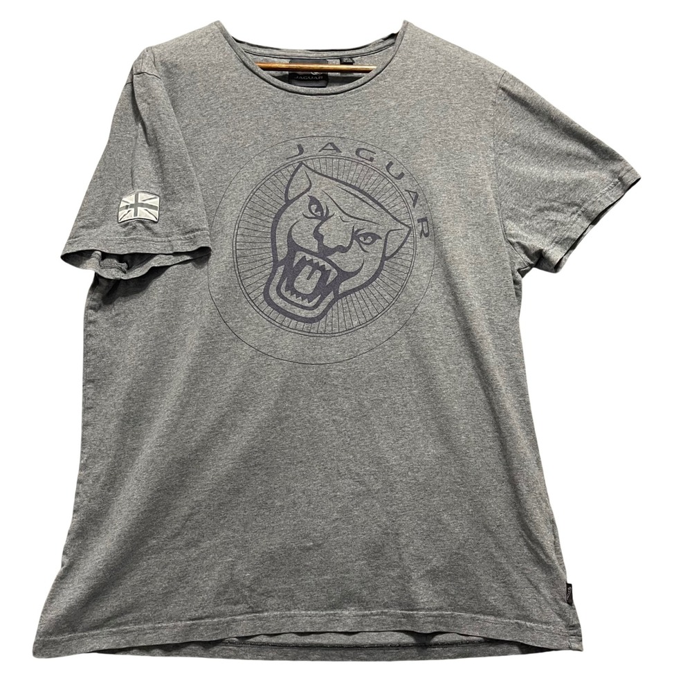 Jaguar Graphic T-Shirt Mens XXL Gray Short Sleeve British Heritage Automotive